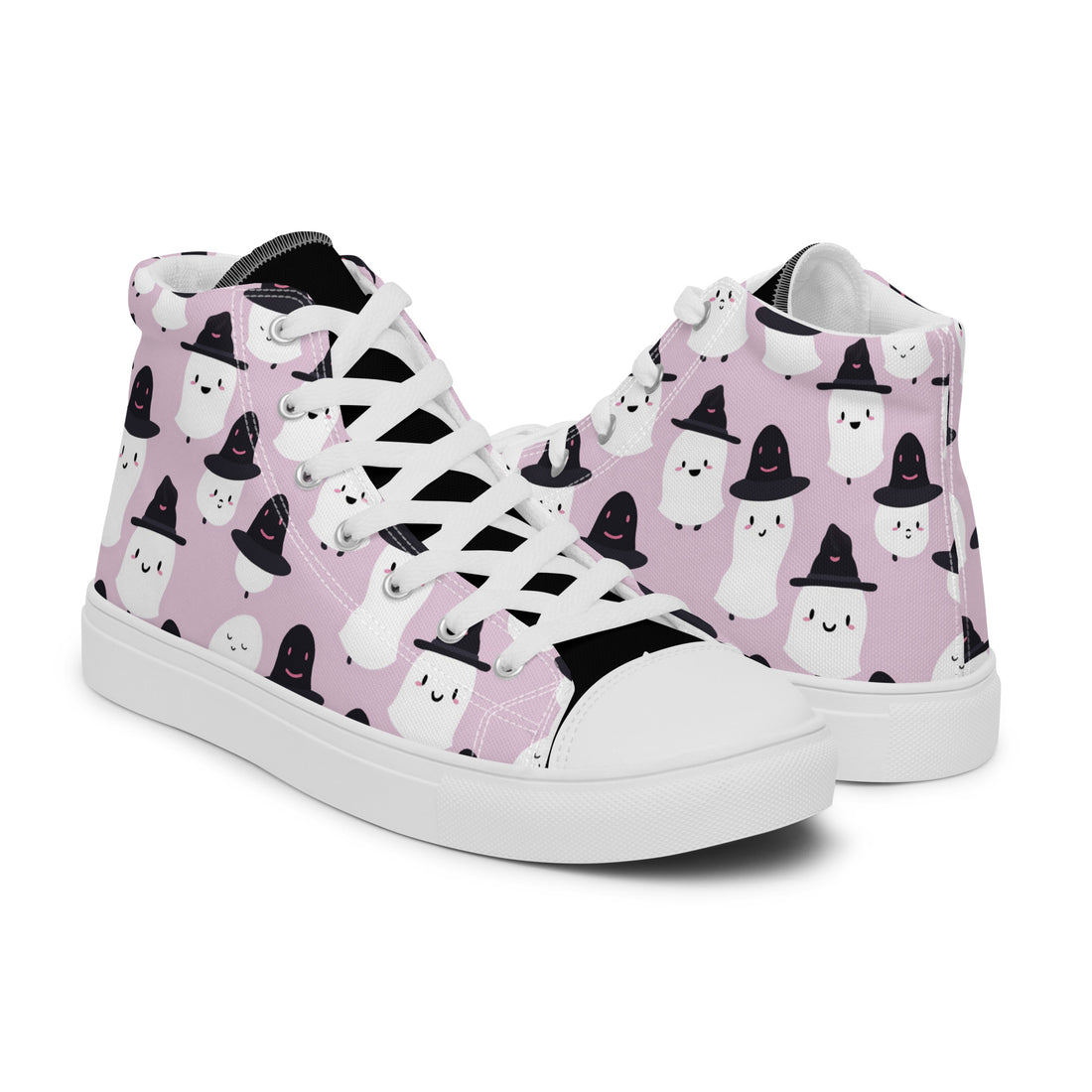 Men's Halloween Kawaii Ghost High Tops 328 - ShipSneakers.com