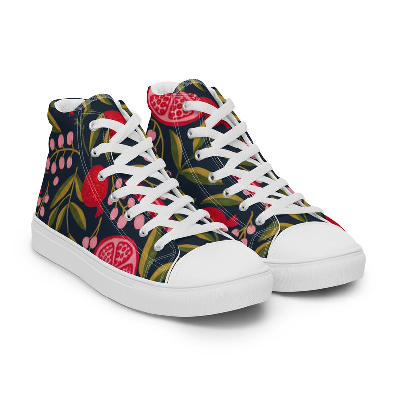 Rose Garden High Top #4 - Front View | HA!LO Canvas Sneakers