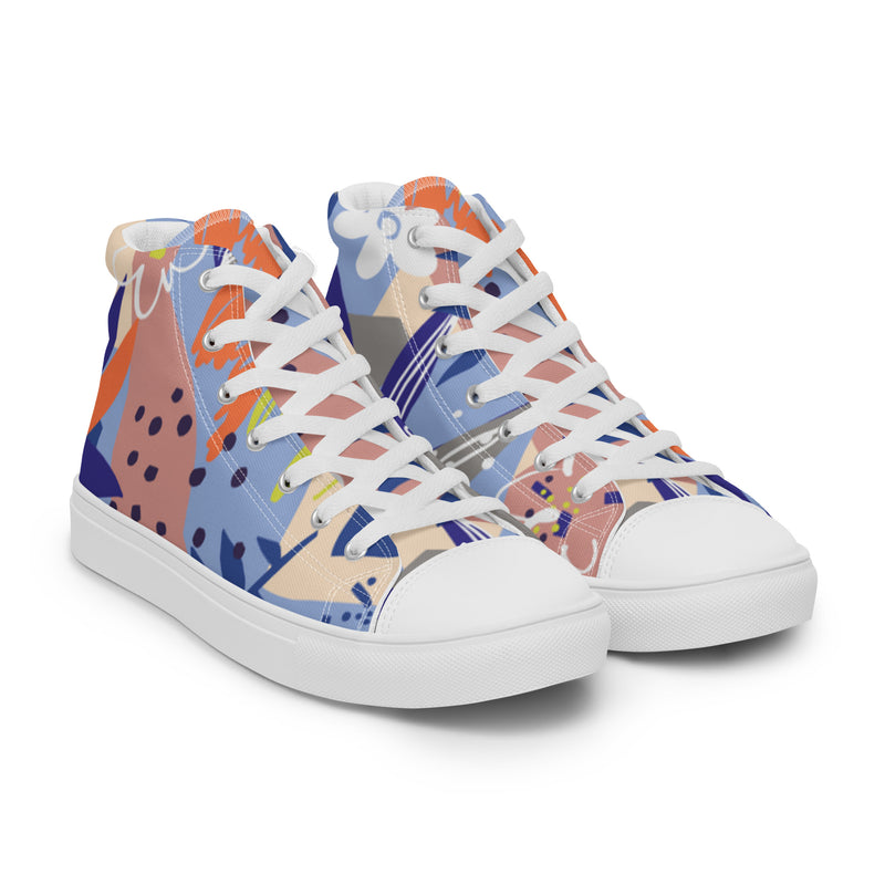 Color Pop High Top #11 - Front View | HA!LO Canvas Sneakers