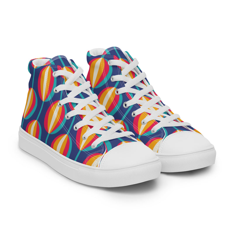 Retro Oval High Top #23 - Front View | HA!LO Canvas Sneakers