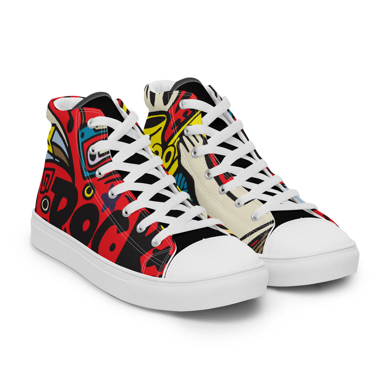 Rock Star High Top #65 - Front View | HA!LO Canvas Sneakers