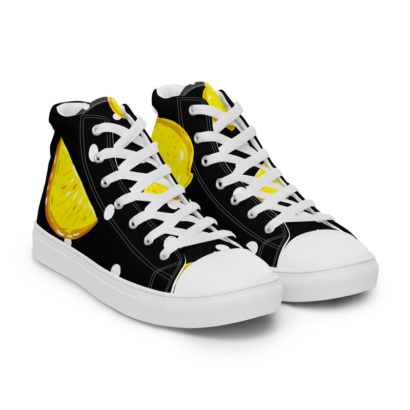 Yellow Split High Top #69 - Front View | HA!LO Canvas Sneakers