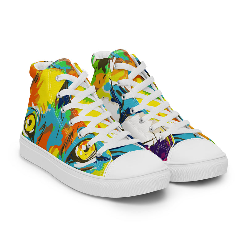 Color Splash High Top #79 - Front View | HA!LO Canvas Sneakers