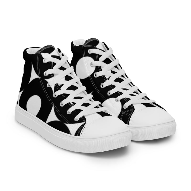 Abstract Mod High Top #113 - Front View | HA!LO Canvas Sneakers