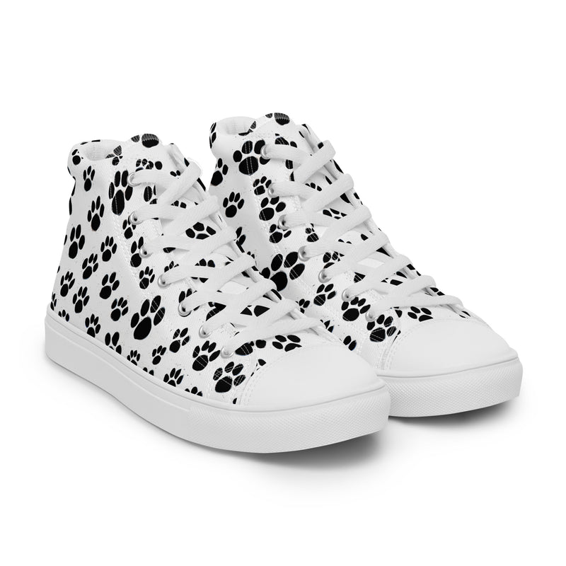 Paw Print High Top #133 - Front View | HA!LO Canvas Sneakers
