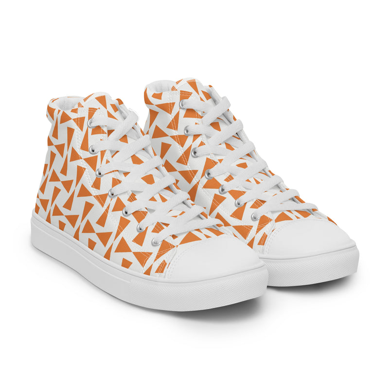 Orange Confetti High Top #170 - Front View | HA!LO Canvas Sneakers