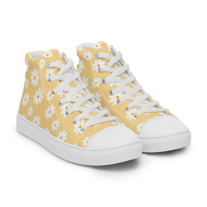 Daisy Gold High Top #240 - Front View | HA!LO Canvas Sneakers
