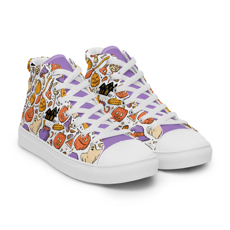 Halloween Candy High Top #269 - Front View | HA!LO Canvas Sneakers
