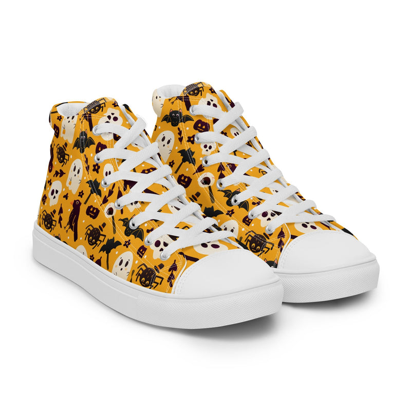 Leopard Print High Top #271 - Front View | HA!LO Canvas Sneakers