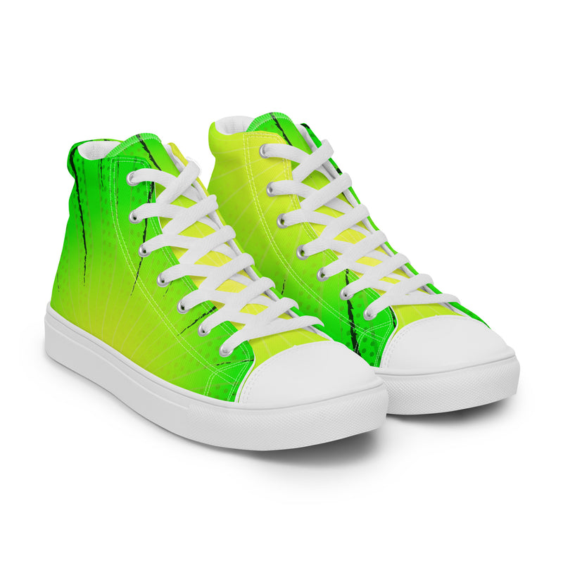 Lime Gradient High Top #277 - Front View | HA!LO Canvas Sneakers