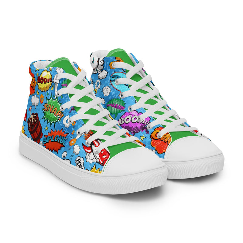 Comic OMG High Top #278 - Front View | HA!LO Canvas Sneakers