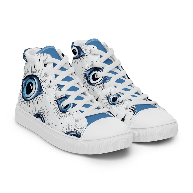 Halloween Evil Eye High Top #318 - Front View | HA!LO Canvas Sneakers