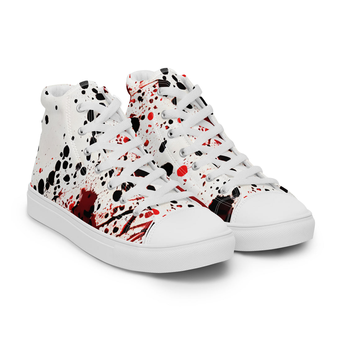 Men's Halloween Blood Splatter High Top Sneakers 321 - ShipSneakers.com