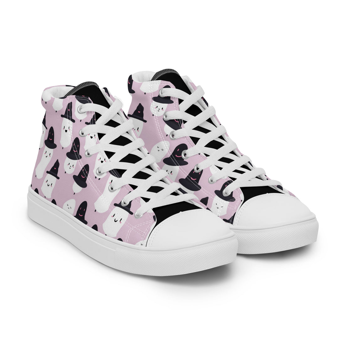 Men's Halloween Kawaii Ghost High Tops 328 - ShipSneakers.com