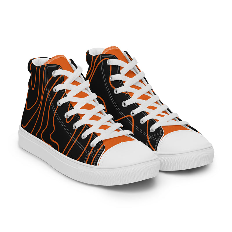 HA!LO Black Orange #349 — Men’s Canvas High Top