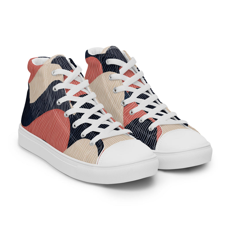 HA!LO Abstract Wave #357 — Men’s Canvas High Top