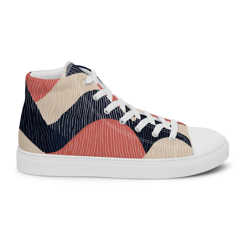 HA!LO Abstract Wave #357 — Men’s Canvas High Top