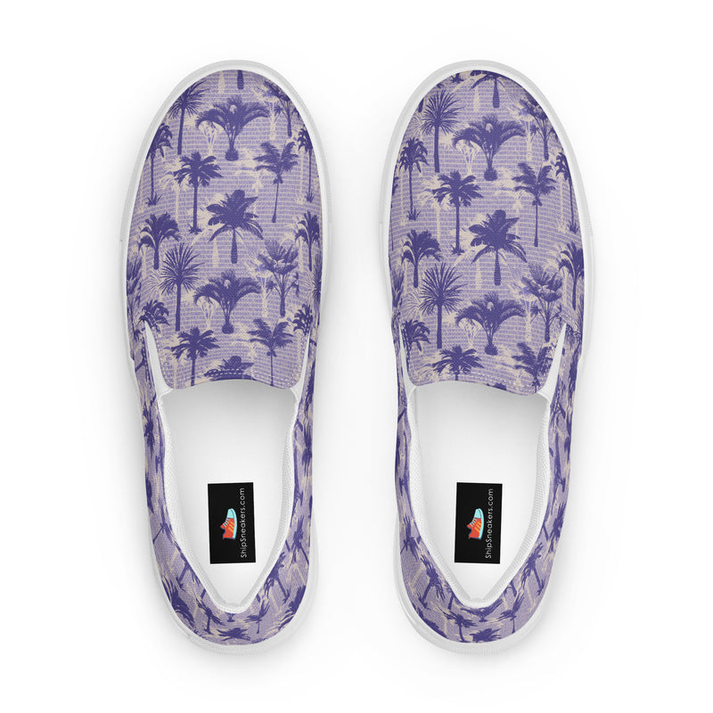 Lavender Butterfly Slip-On #62 - Sole Detail | HA!LO Canvas Sneakers