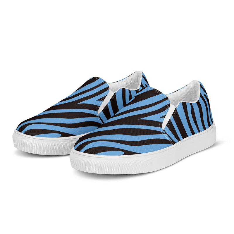 Purple Zebra Slip-On #81 - Back View | HA!LO Canvas Sneakers
