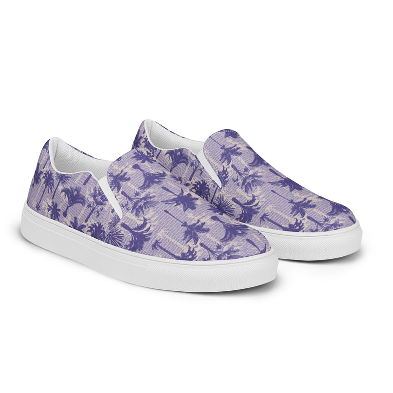 Lavender Butterfly Slip-On #62 - Canvas High Top Sneakers | HA!LO