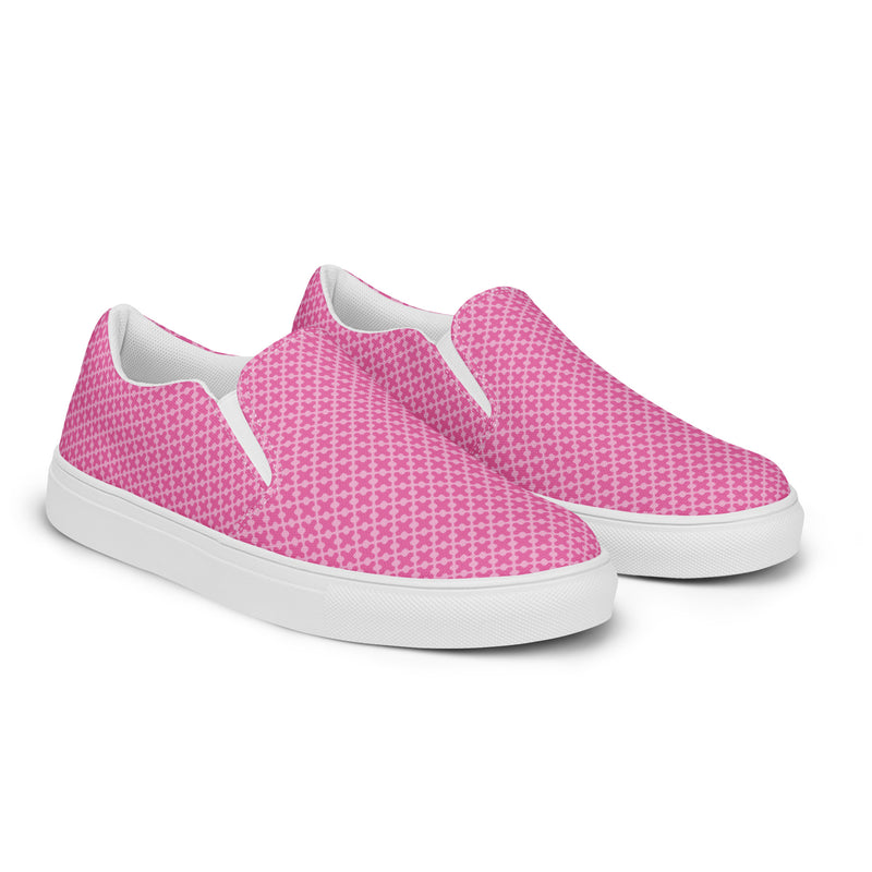 Pink Mini Dot Slip-On #70 - Canvas High Top Sneakers | HA!LO