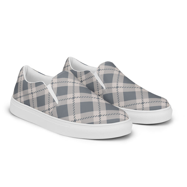 HA!LO Gray Plaid Slip-On #98