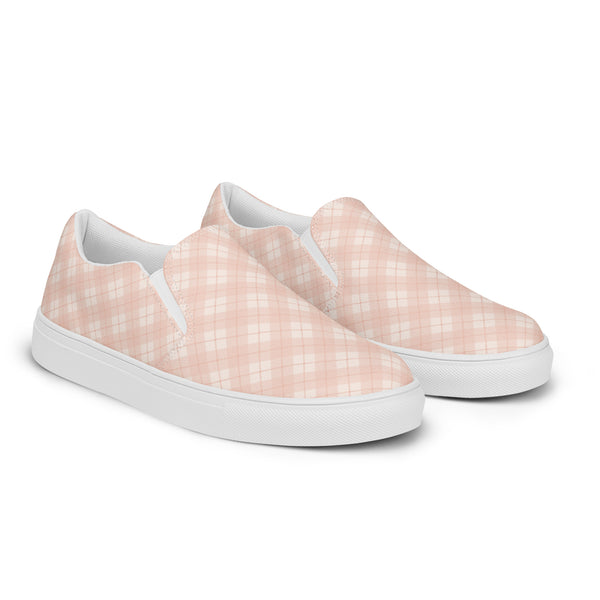 HA!LO Peach Plaid Slip-On #99