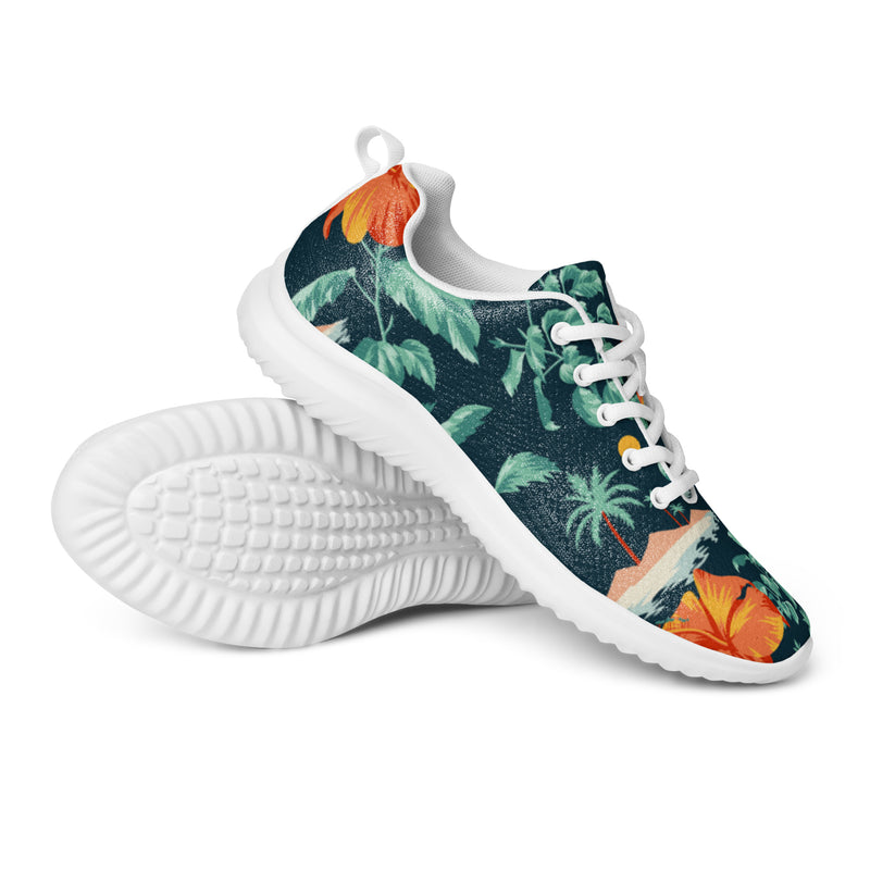 Tropical Palm Dark Athletic #2 - Canvas High Top Sneakers | HA!LO