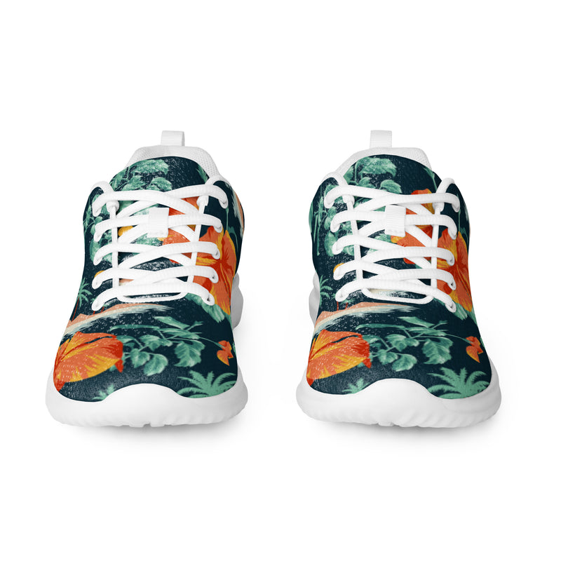 Tropical Palm Dark Athletic #2 - Top Down View | HA!LO Canvas Sneakers