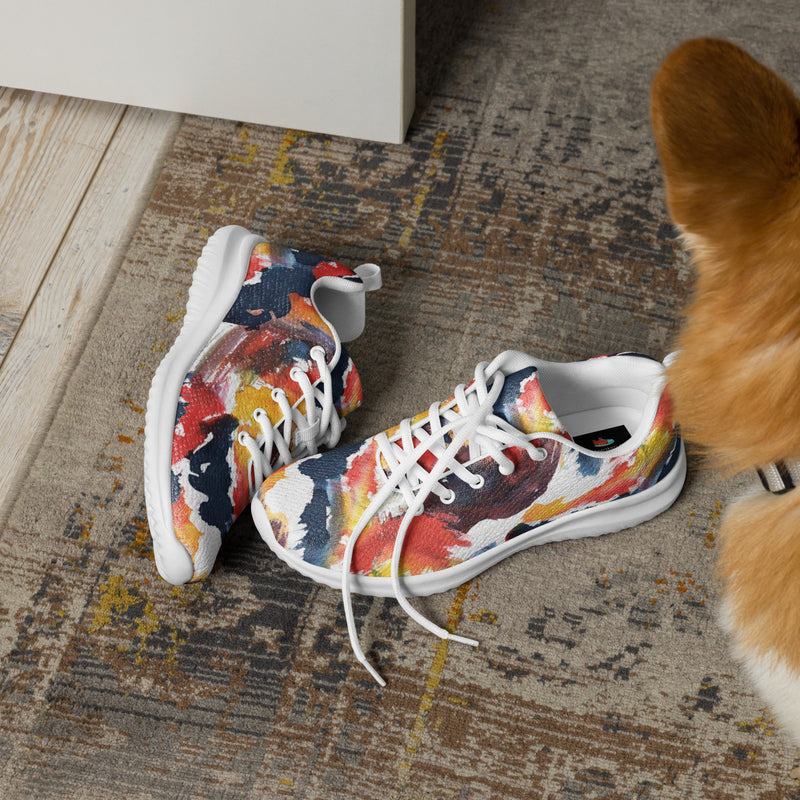 Abstract Paint Splash Athletic #12 - Opposite Side | HA!LO Canvas Sneakers