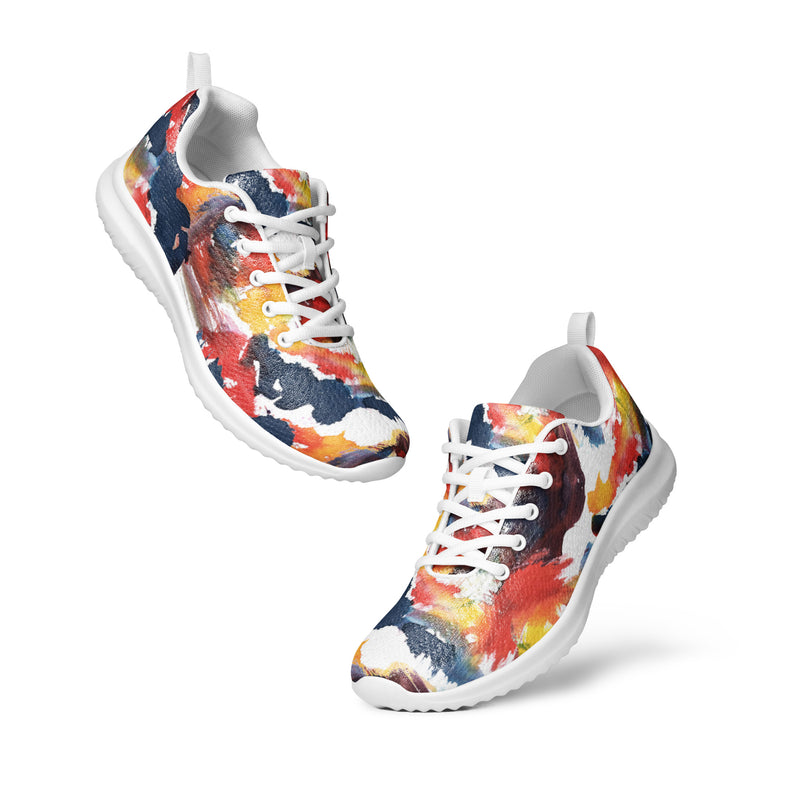 Abstract Paint Splash Athletic #12 - Top Down View | HA!LO Canvas Sneakers