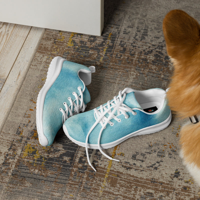 Sky Watercolor Athletic #14 - Opposite Side | HA!LO Canvas Sneakers