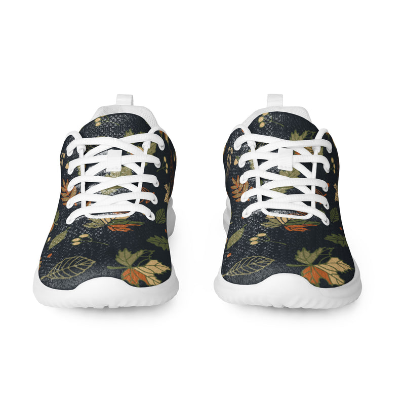 Dark Botanical Athletic #16 - Front View | HA!LO Canvas Sneakers