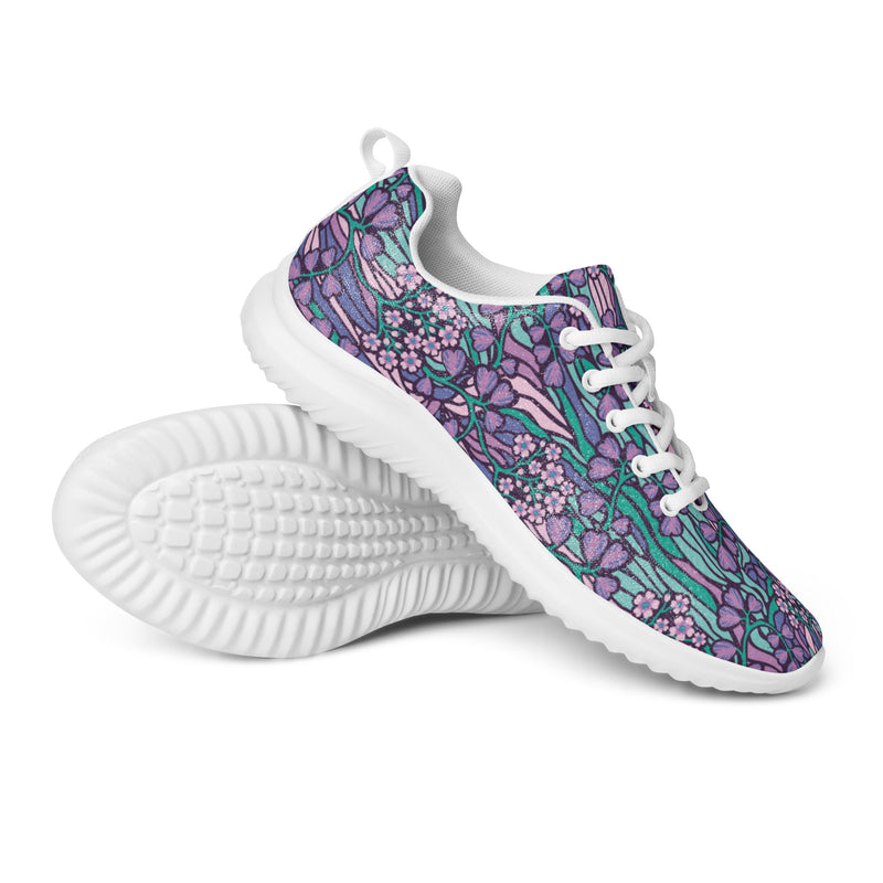 Purple Paisley Floral Athletic #17 - Canvas High Top Sneakers | HA!LO