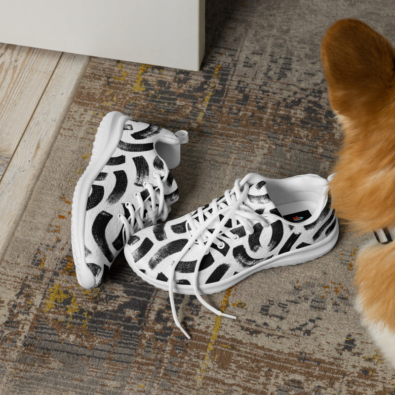 Cow Print Bold Athletic #20 - Opposite Side | HA!LO Canvas Sneakers
