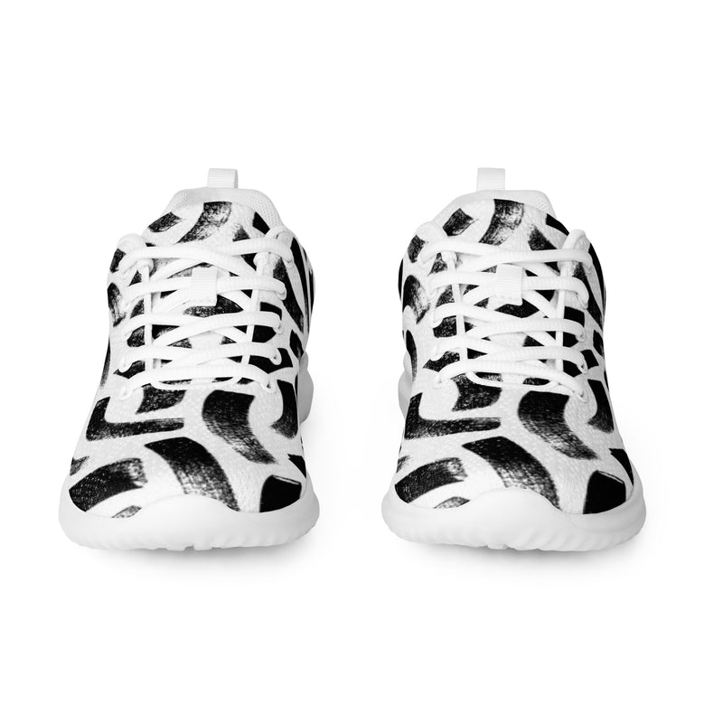 Cow Print Bold Athletic #20 - Front View | HA!LO Canvas Sneakers