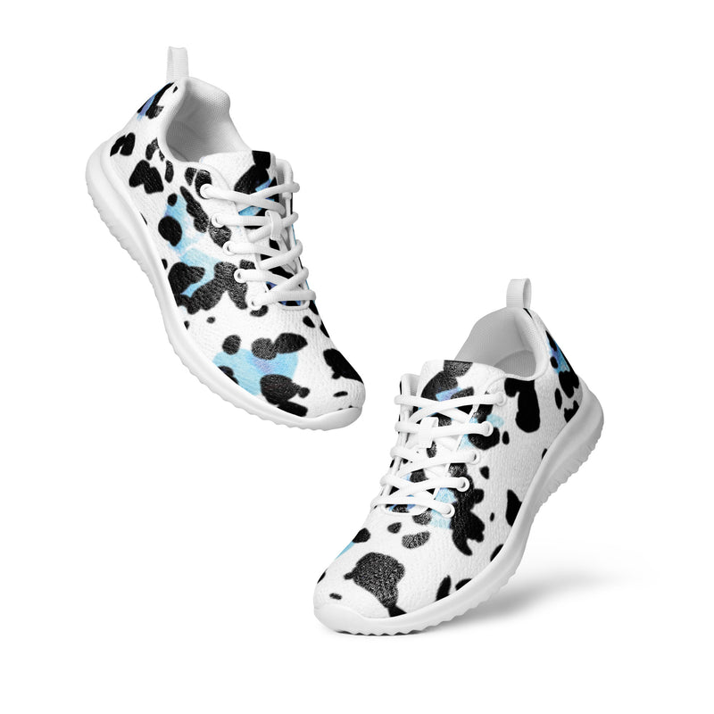 Cow Print Athletic #23 - Top Down View | HA!LO Canvas Sneakers