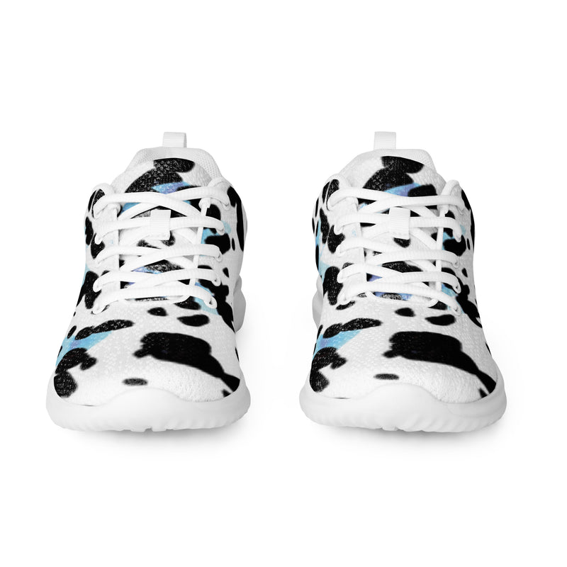 Cow Print Athletic #23 - Front View | HA!LO Canvas Sneakers