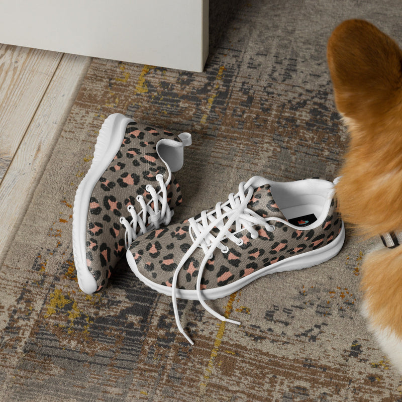 Leopard Brown Athletic #25 - Opposite Side | HA!LO Canvas Sneakers