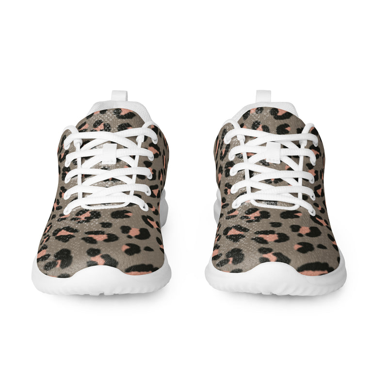 Leopard Brown Athletic #25 - Front View | HA!LO Canvas Sneakers