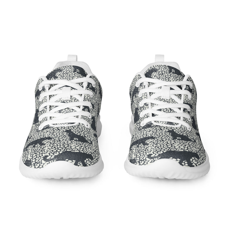 Gray Sage Floral Athletic #31 - Front View | HA!LO Canvas Sneakers