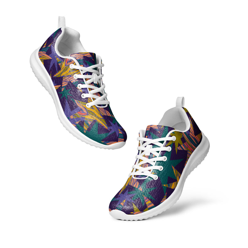 Purple Star Burst Athletic #6 - Top Down View | HA!LO Canvas Sneakers