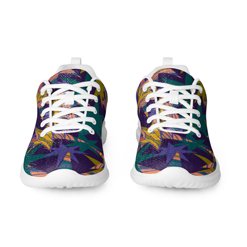 Purple Star Burst Athletic #6 - Front View | HA!LO Canvas Sneakers