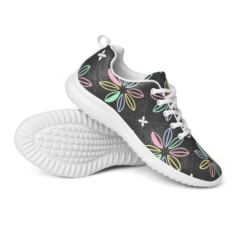 Dark Floral Star Athletic #8 - Canvas High Top Sneakers | HA!LO