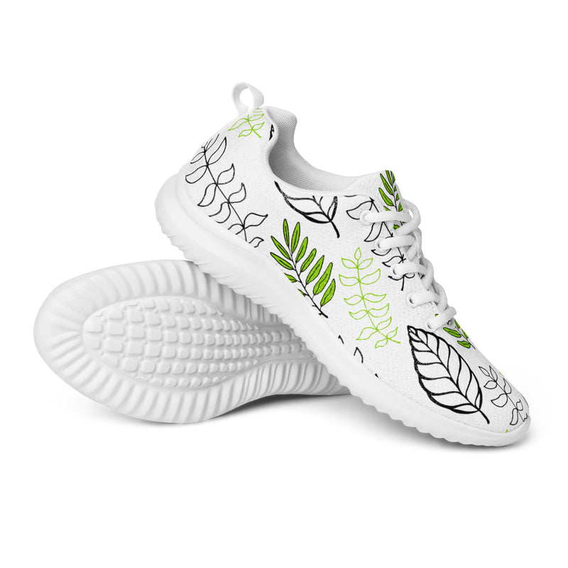 Green Botanical Leaf Athletic #36 - Canvas High Top Sneakers | HA!LO
