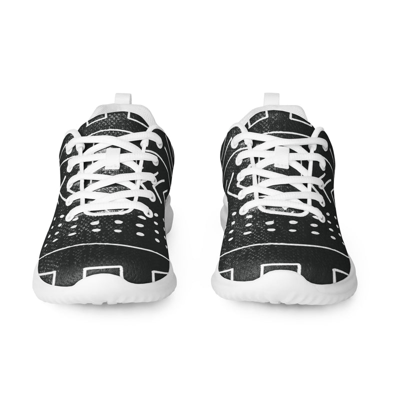 Black Tribal Arrow Athletic #38 - Front View | HA!LO Canvas Sneakers