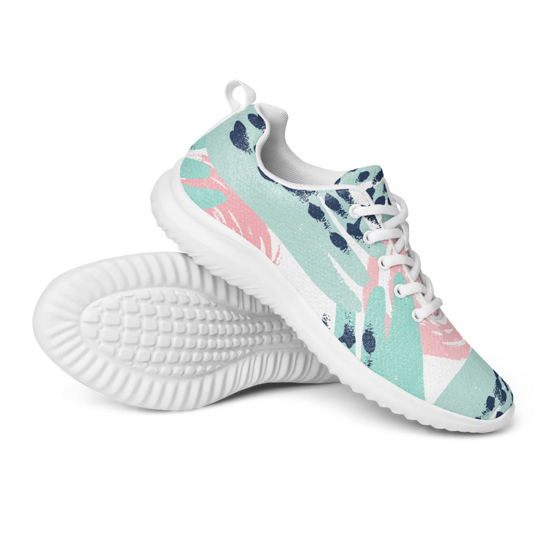 Mint Abstract Brush Athletic #43 - Canvas High Top Sneakers | HA!LO
