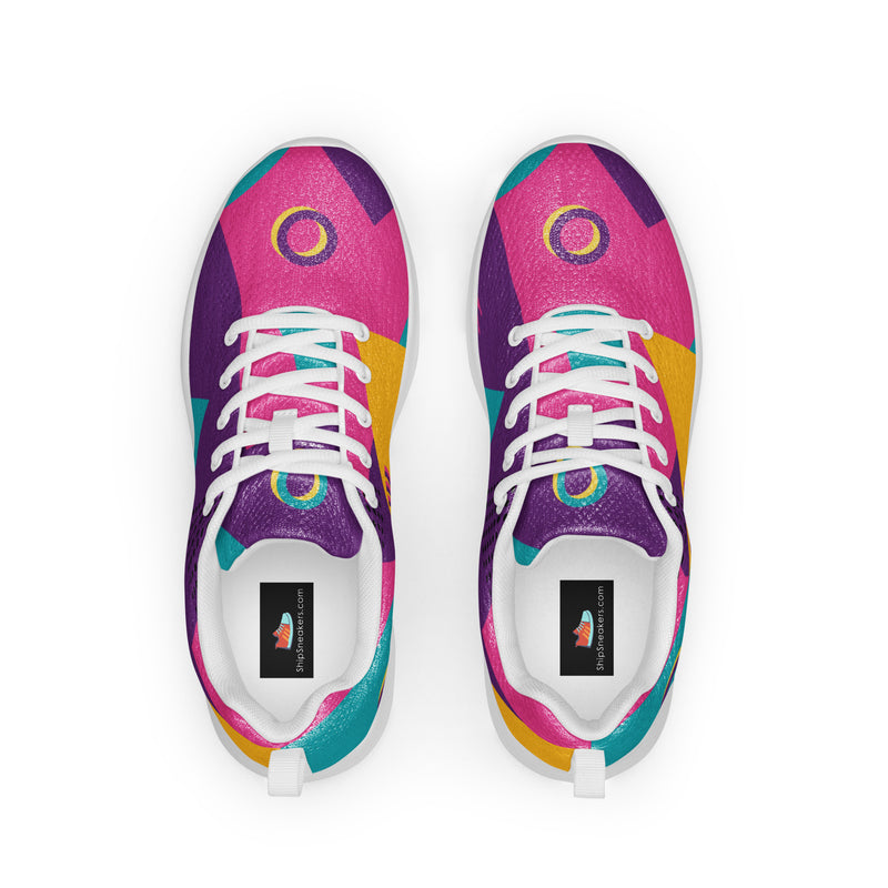 Color Block Pop Athletic #47 - Back View | HA!LO Canvas Sneakers