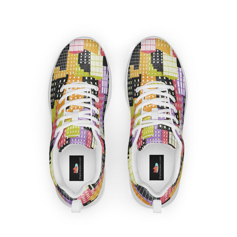 Retro Patchwork Athletic #48 - Back View | HA!LO Canvas Sneakers