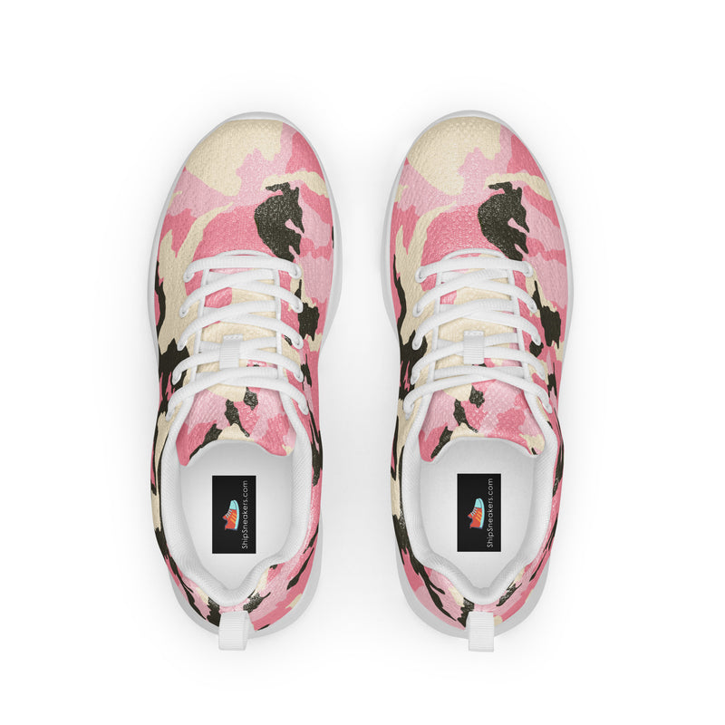 Pink Camo Athletic #54 - Back View | HA!LO Canvas Sneakers